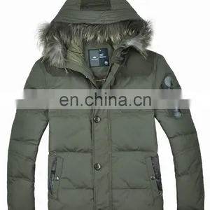 2017 Lastest Fashion Army Style Handsome Hooded Big Fur Down Jacket thumbnail-1