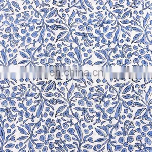 100% Cotton Jaipur Sanganeri Hand Block Printed Fabric Dressmaking Sewing Fabric By Meter thumbnail-3