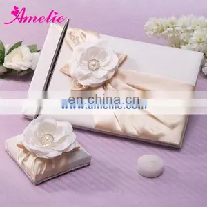 Wedding Ring Pillow Guest Book Flower Baskets Sets With Flowers Decoration thumbnail-3