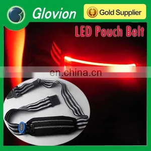 Elastic Waistband With LED Light for Running LOGO Print Light up Waistband With Pouch Glow Waistband for Sport thumbnail-1
