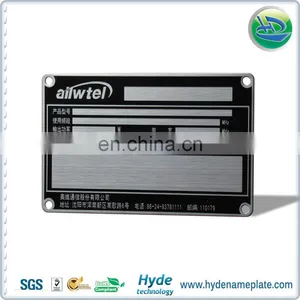 Cheap Wholesale Custom Logo Metal Nameplate / Stainless Steel Tag With Holes for Screw thumbnail-3