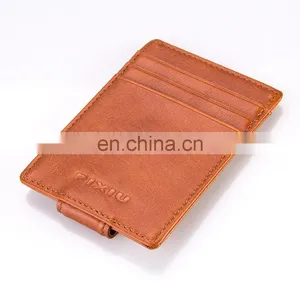 Wholesale Low Price Excellent Handcraft Cheap Leather Money Clip thumbnail-3