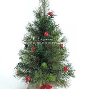 Artificial Christmas Burlap Tree thumbnail-1