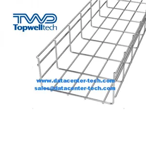 OEM Indoor Zinc Plated Galvanized Steel Wire Mesh Cable Tray thumbnail-1