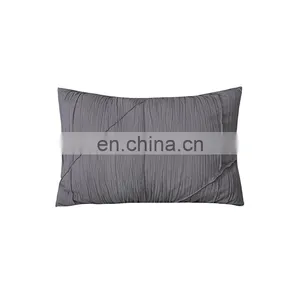 Home Bedroom Bedding Quilt Pillow Set Solid Color Bedspread Household Quilted Quilt Cover Embossed Bedspread Set thumbnail-4