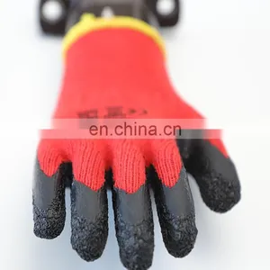 Crinkle Latex Palm Dip Cotton Blend Gloves For Construction thumbnail-3