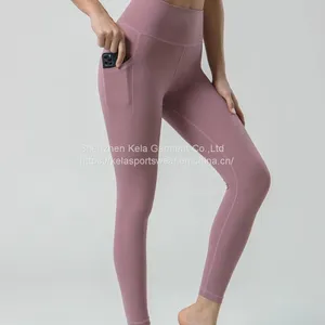 Manufacturer Custom New Women Fitness Clothing Pockets Pants Workout Activewear Tiktok Gym Pants Yoga Leggings thumbnail-5