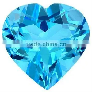 Blue Topaz Heart Shape Loose Calibrated Briolettes Faceted Cut thumbnail-1