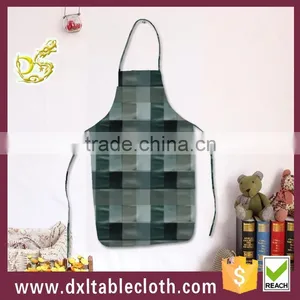 Household Printing Plaid Graphic Anti Oil Pvc Bib Kitchen Apron Disposable Apron thumbnail-1