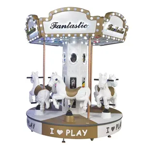Children's Train Playground Horse Vintage Equipment Carousel Ride For Kids thumbnail-3