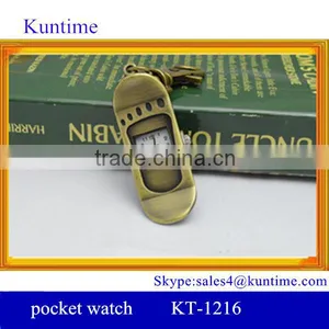 Women's Pocket Watch Retro Bronzed Footprint Shape Quarts Watches Women Watches thumbnail-1