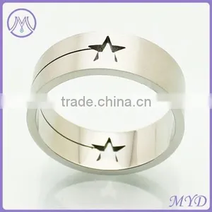 Holiday Christmas Jewelry Gift Stud Spots Design Stainless Steel Ring Band thumbnail-6