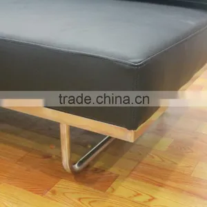 Replica French Famous Design Stainless Steel Relaxing Chinese Genuine Leather Le Corbusier LC5 Three Seater Sofa,LC5 Daybed thumbnail-4