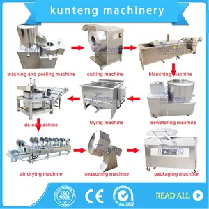 Intelligent Frozen Fries Equipment French Fries Equipment Vegetable Clean Peel Cut Into Strips and Fry Line EPC thumbnail-4