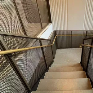 Decorative Embossed Metal Wire Mesh - Powder Coated Twill Woven Stainless Steel Partition, Hotel Entrance Screen, Woven Ceiling thumbnail-5