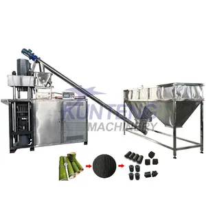 Small Briquette Machine Compressed Coal Making Machine Charcoal Powder Extruding Machine Bamboo Charcoal Production Line EPC thumbnail-1