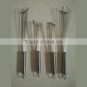 New 10'' /12'' Stainless Steel Egg Beater/egg Whisk Egg Shaker Solid Grip LOGO Embossed thumbnail-3