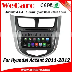 Wecaro WC-HU7202 Android 4.4.4 Car Dvd Player Double Din for Hyundai Accent Car Radio Audio System tv Tuner 2011-2014 thumbnail-1