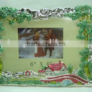 Fashion Enamel Silver Bright Metal Photo Frame thumbnail-1