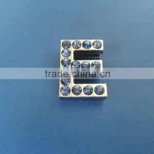 Zinc Alloy 18mm Slide Letters With Light Blue Rhinestones thumbnail-6