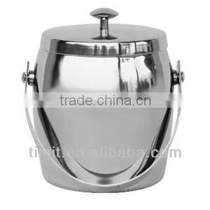 Straight Double Wall Ice Bucket & Ice Tong & Parting Slip thumbnail-1