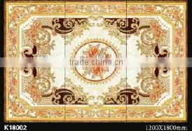 Polished Decorative Floor Tile, Big Size Carpet Floor Tile, Glazed Floor Tile 1200*1800mm thumbnail-1