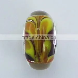 Murano Glass Dramatic Reds & Yellow Wrapped In Transparency thumbnail-1