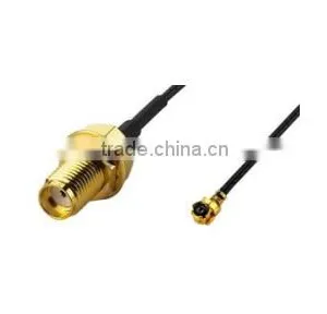 Factory Price RG174 Pigtail Cable With SMA(F) Bulkhead Jack Straight to IPEX MHFI(U.FL Comp) Connector thumbnail-2
