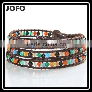 2016 New Products 4mm Colourful Crystal Beads Wraped Bracelets thumbnail-1
