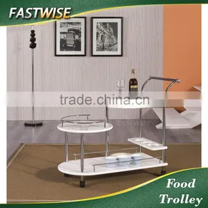 China 3 Layers White Color Food Trolley Cart for Restaurant and Hotal Supplies thumbnail-2