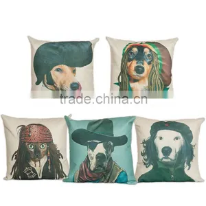 2016 Hot Sale Home Decorative Dog Oriental Custom Printing Cheap Cushion Cover thumbnail-1