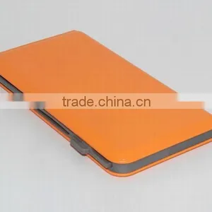AWC455 8000mAh Leather Built In Input and Output Cable Power Bank Mobile Power Pack thumbnail-5