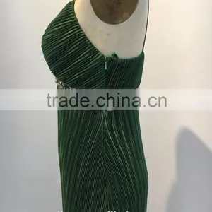 Floor Touching Chaozhou Emerald Green Evening Dress in China thumbnail-4