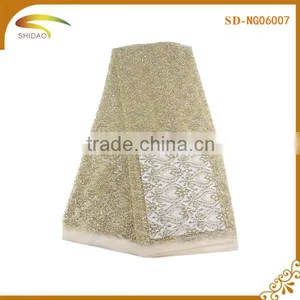 NG06007 Customers Wholesale African Glitter Lace for Garment Wedding Dress Making Fabric thumbnail-1