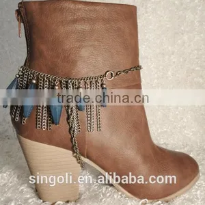 Must Have!! Fan Fring Chains Tassel Blue Bead Boot and Shoe Jewelry thumbnail-3