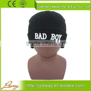 Hot China Products Wholesale Plain Black Wool Beanie thumbnail-4