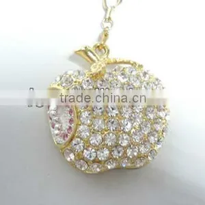 Top Sale Jewellery Apple USB With Keychain For Promotion thumbnail-1