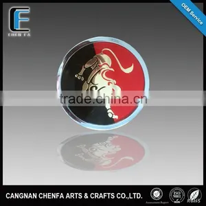 Customized 3D Colorful Plating Adhesive Round Acrylic Car Grille Badges Car Badge thumbnail-1