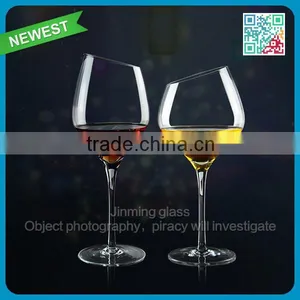 Clear Glass With Gold Trim and Decorations Wine Glass Cup thumbnail-1