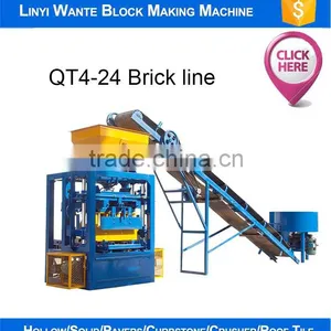 Linyi Wante Machinery QT4-24 Semi Automatic Cement Hollow Paver Brick Making Machine Price for Sale Supplier's Choice thumbnail-1