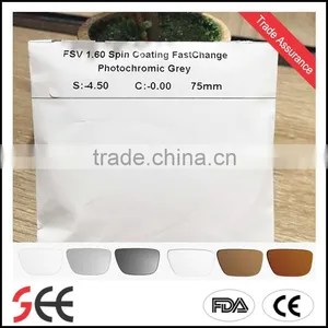 Factory Outlets1.56/1.61/1.67 Spin Photochromic High Index Optical Lens Blanks, Ophthalmic Lenses thumbnail-1