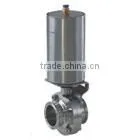 Sanitary Stainless Steel Pneumatic Butterfly Valve thumbnail-1
