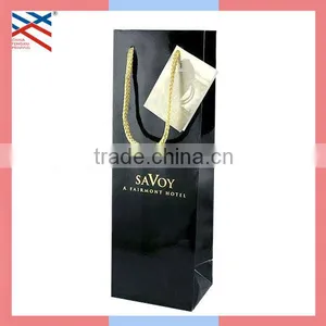 Decorative Paper Wine Bottle Bags With Handles thumbnail-1