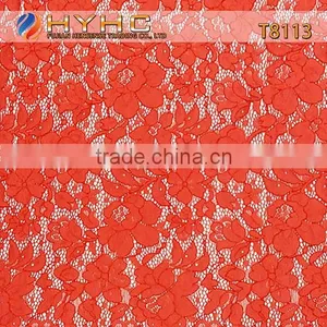 Eco-Friendly Beautiful High Quality Nylon/Cotton Eyelash Lace Fabric T8113 thumbnail-1