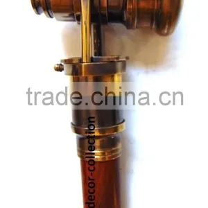 ANTIQUE BRASS FINISHING TELESCOPE HANDLE WALKING CANES-DECORATIVE WALKING CANES-DESIGNER WALKING CANES Wk1179 thumbnail-1