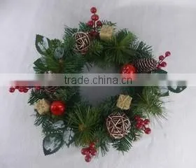 Handmade Christmas Pine Needle Wreath for Home Decor thumbnail-5