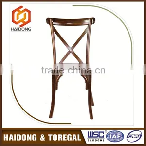 No Complain Professional Design Beech Wooden Cross Back Chair thumbnail-2