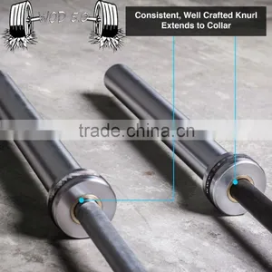 Crossfit Training Olympic Barbell,WOD BAR 5.0 (MEN): BLACK ZINC thumbnail-5