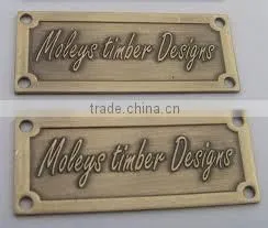 High Quality Etched Metal Plate, Metal Plates for Clothing, Metal Logo Plate thumbnail-1