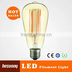 Gold Tinted Led Filament Bulb Long Filament ST64 Quality Choice thumbnail-1